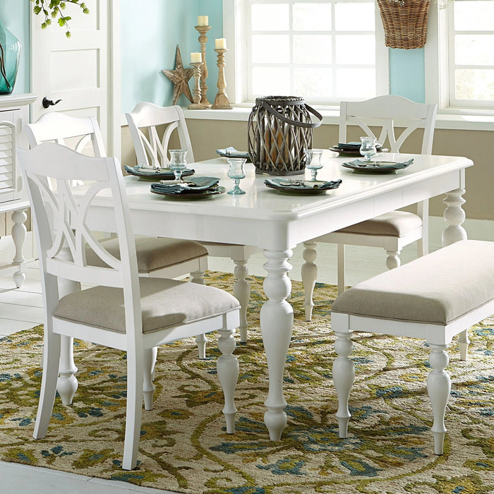 Summer House Rectangular Leg Table in Oyster White image