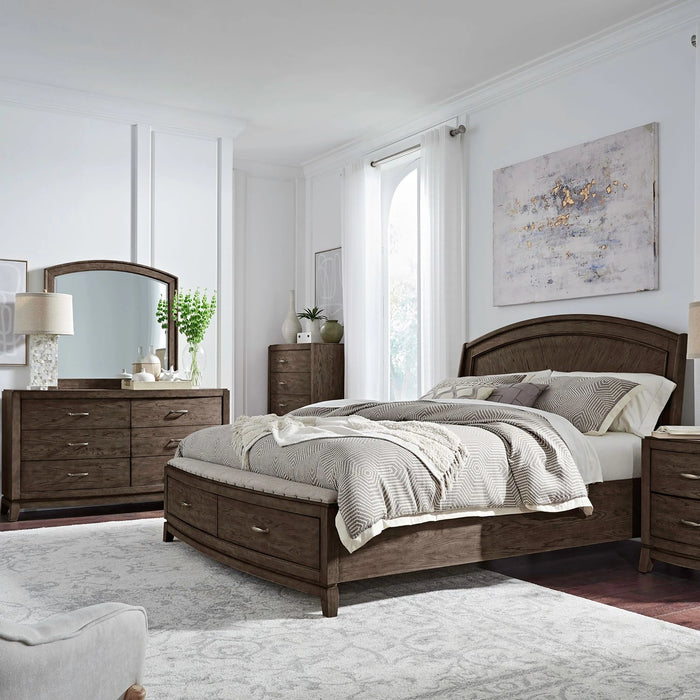 Avalon King Panel Storage Bed, Dresser & Mirror, Chest image