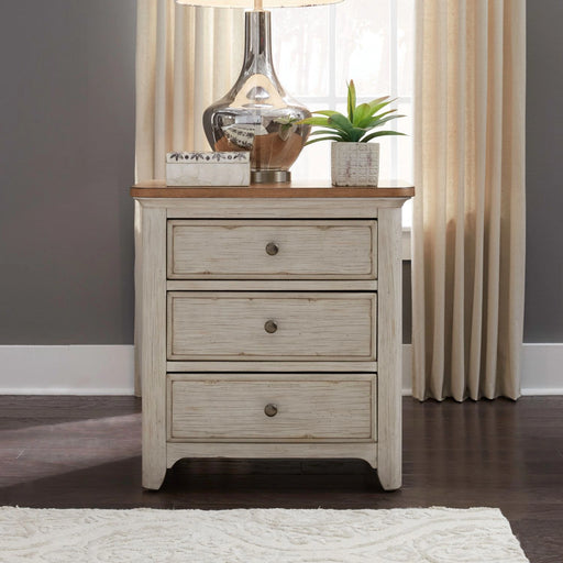 Farmhouse Reimagined Drawer Nightstand in Antique White image