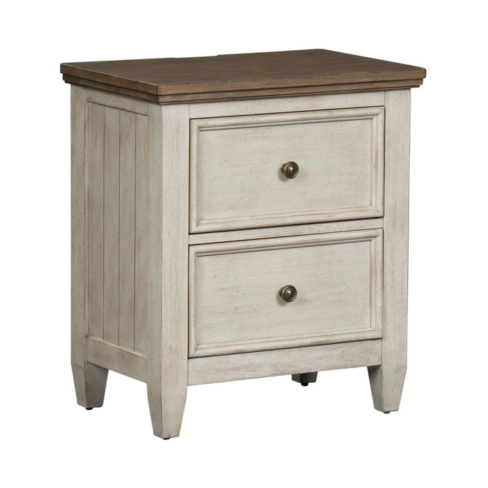 Heartland 2 Drawer Nightstand w/ Charging Station in Antique White image