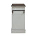 Magnolia Manor Bar Cart in Antique White & Weathered Bark EST SHIP TIME APPX 4 WEEKS image