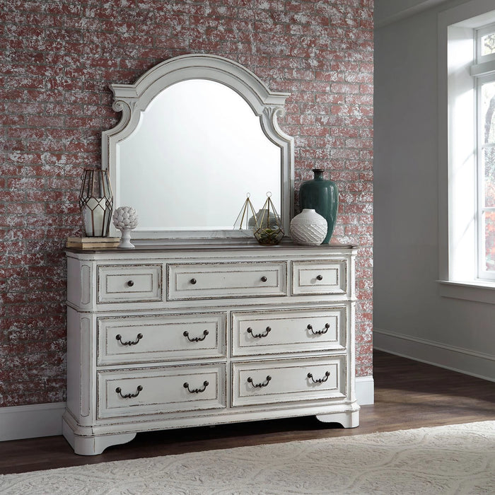 Magnolia Manor Uph Bed, Dresser & Mirror, Night Stand image
