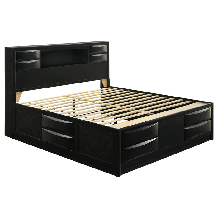 Briana Bookcase Platform Storage Bed