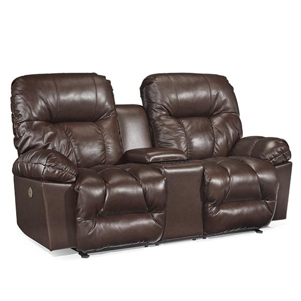 RETREAT LOVESEAT LEATHER SPACE SAVER CONSOLE LOVESEAT- L800CC4