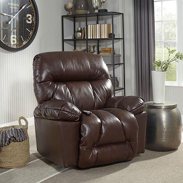 RETREAT LEATHER SPACE SAVER RECLINER- 8N04LU