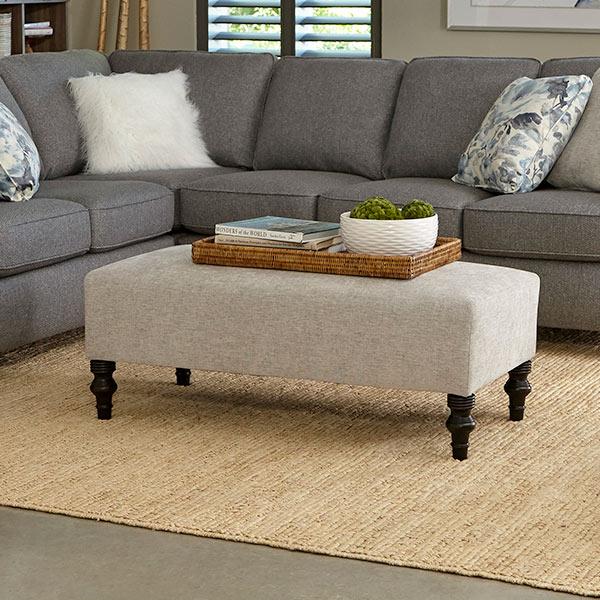 RYKER BENCH OTTOMAN W/2 PILLOWS- 9930DW2P