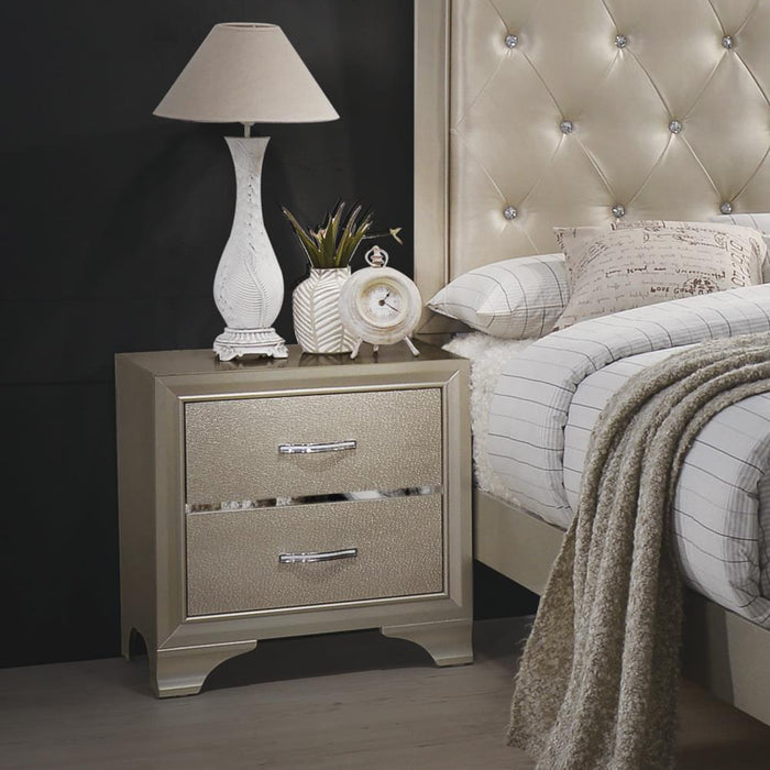 Beaumont Transitional Champagne Nightstand