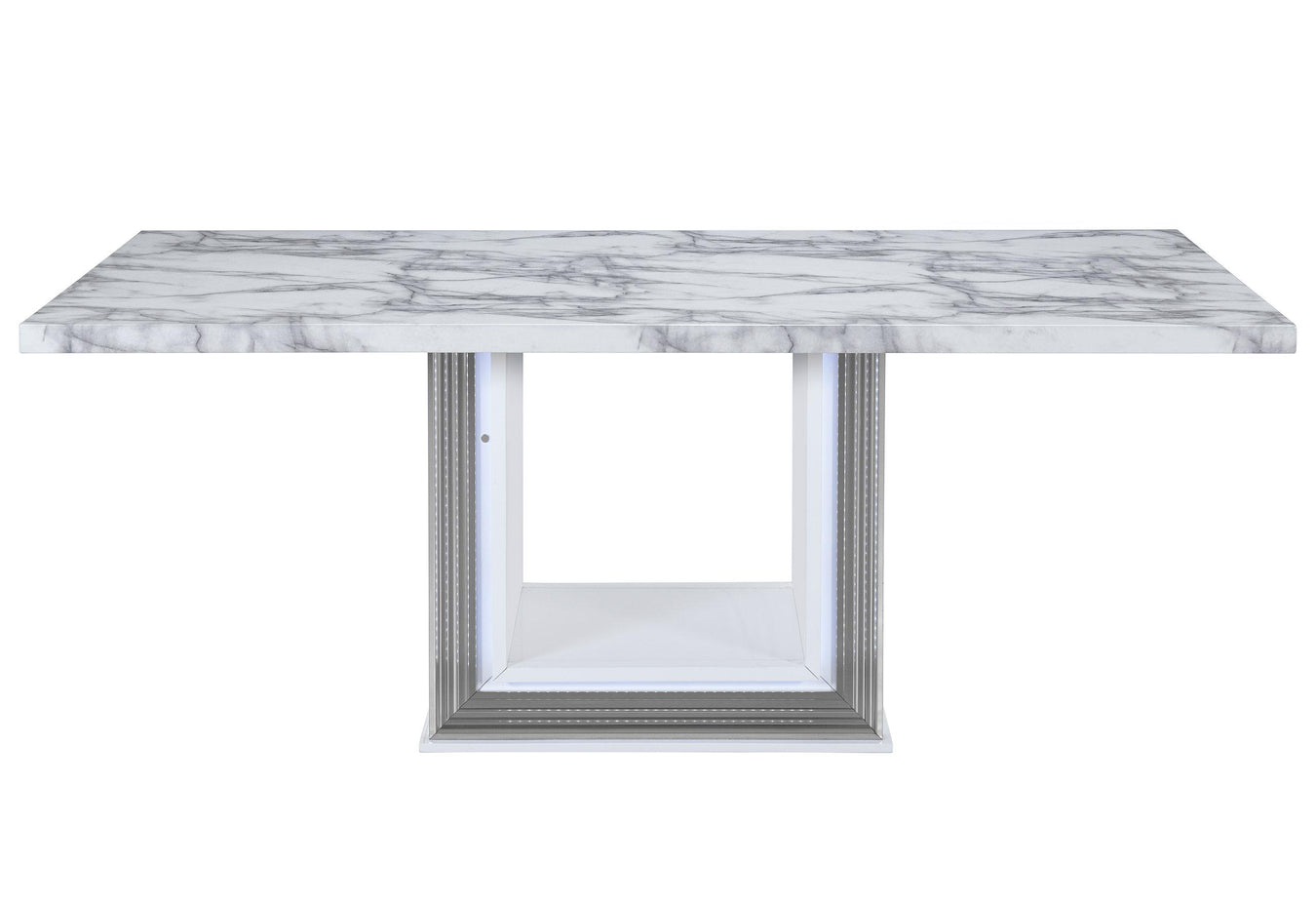 Ylime White Marble Dining Table Collection