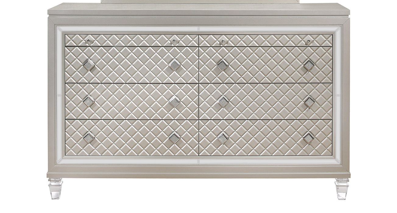 Global Furniture Paris Champagne Dresser with Jewelry Global Furniture Paris Champagne Dresser with Jewelry