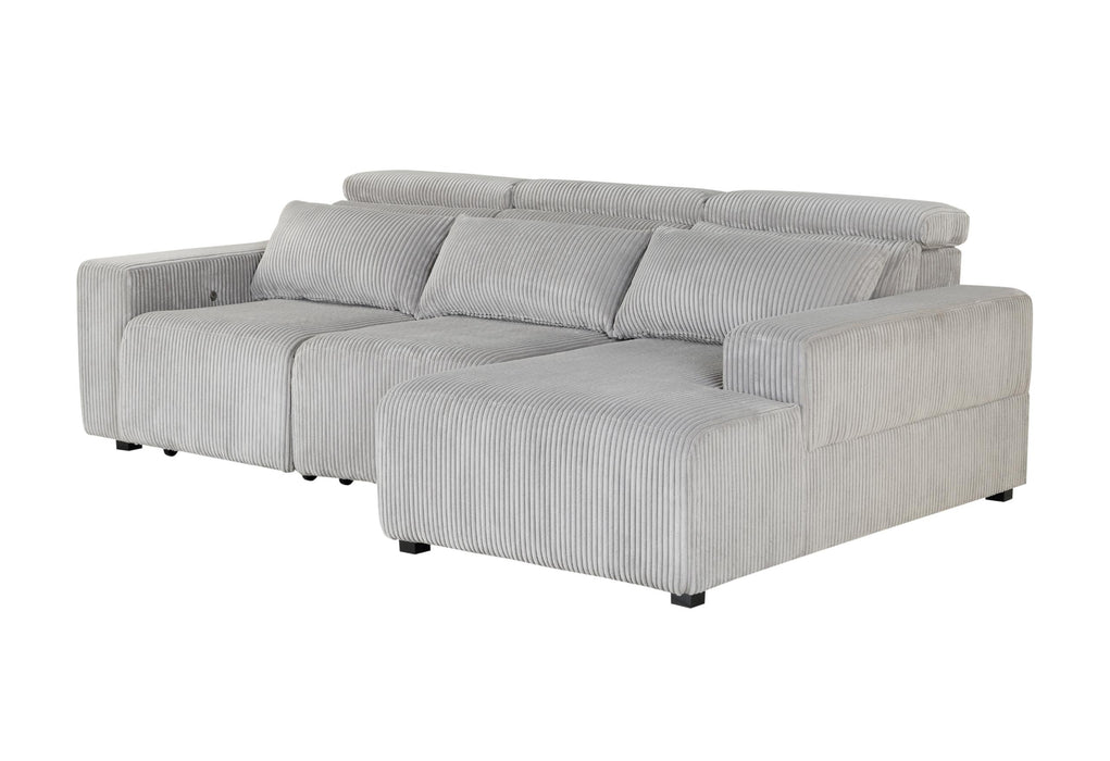 U5945 GREY RIGHT ARM FACING CHAISE WITH 1 PILLOW image