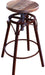 Antique 24-30" Counter Height Swivel Stool with Straight Legs in Multi Color (Set of 2) image