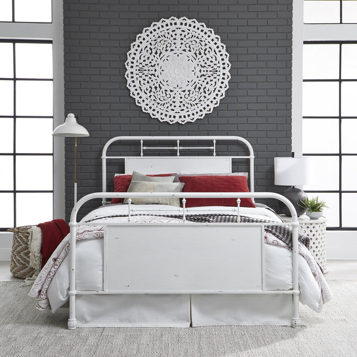 Vintage Series King Metal Bed - Antique White image