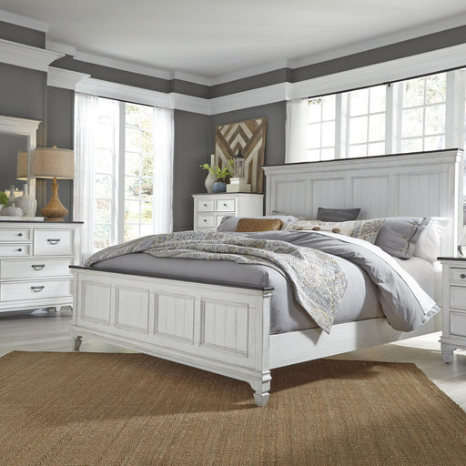 Allyson Park King Panel Bed, Dresser & Mirror, Chest image