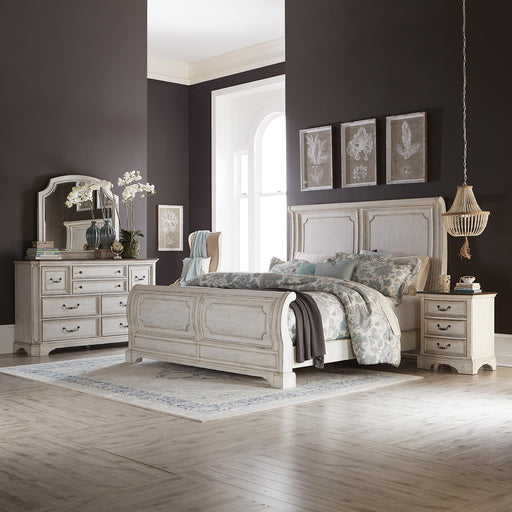 Abbey Road Queen Sleigh Bed, Dresser & Mirror, Nightstand image