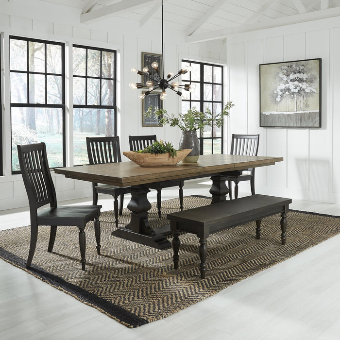 Harvest Home 6 Piece Trestle Table Set image