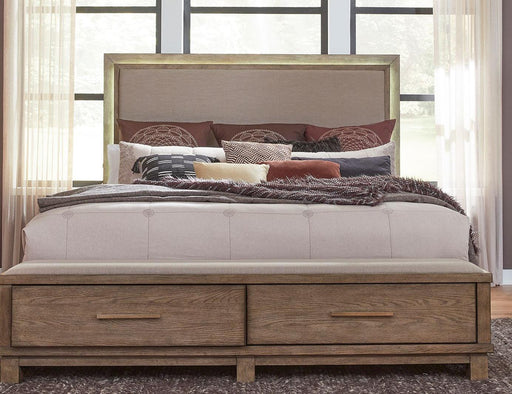 Liberty Furniture Canyon Road Queen Storage Bed in Burnished Beige image