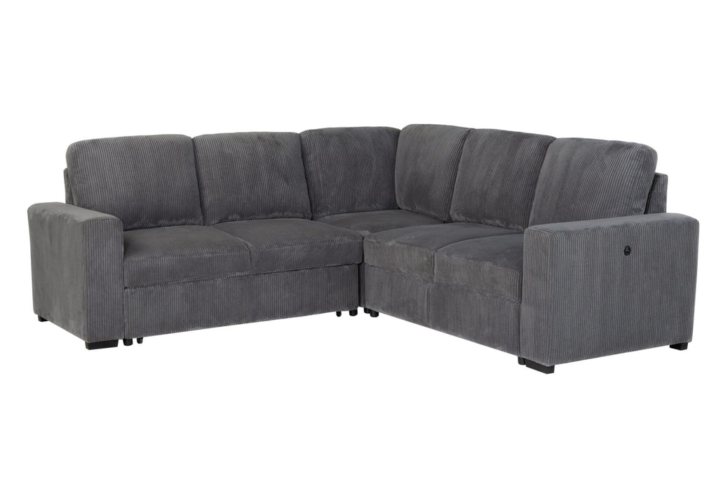 U2660 Grey Sectional Sofa-Without Chaise