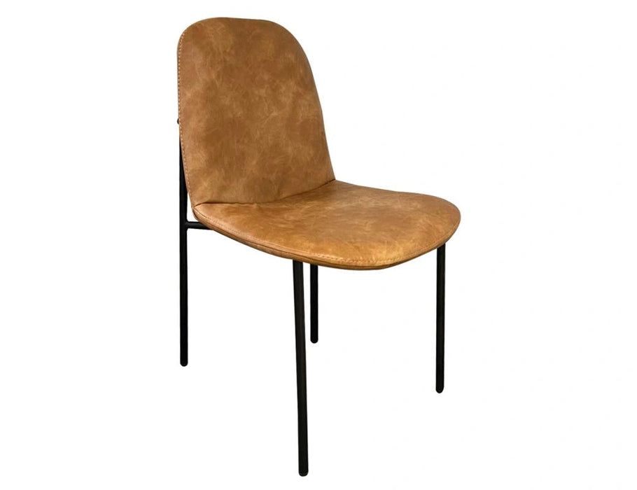 Sahara Upholstered Chair w/ brown faux leather