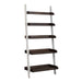 Farmhouse Leaning Bookcase in White/Oak image