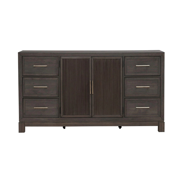 Modern Edge 2 Door 6 Drawer Dresser in Caffe image