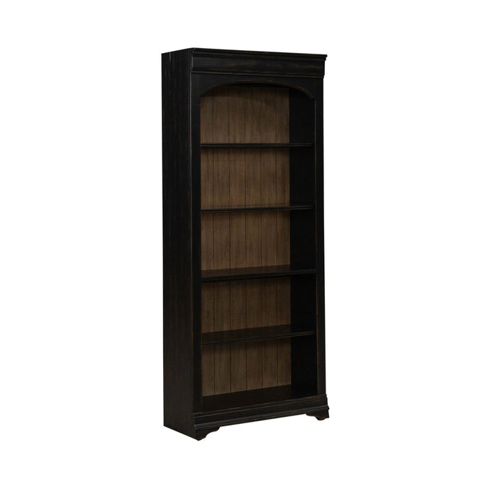 Meritage 2pc Bunching Bookcase in Aged Charcoal w/ Rub Thru/Caramel image