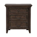 Paradise Valley Nightstand with Charging Station in Saddle Brown image