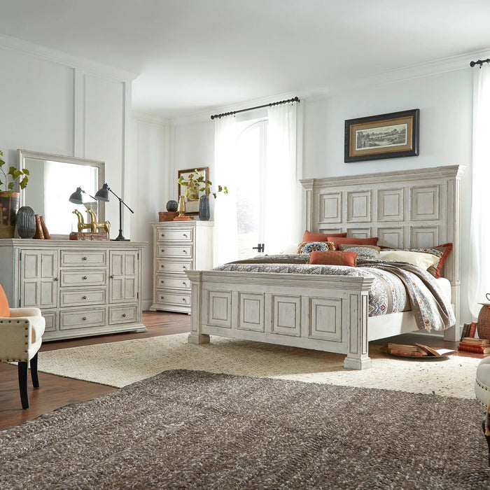 Big Valley King California Panel Bed, Dresser & Mirror, Chest image