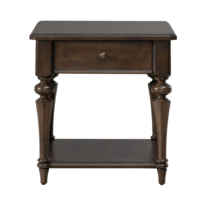 Arden Road Drawer End Table in Satin Cherry image