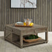 Parkland Falls Square Lift Top Cocktail Table in Weathered Taupe image