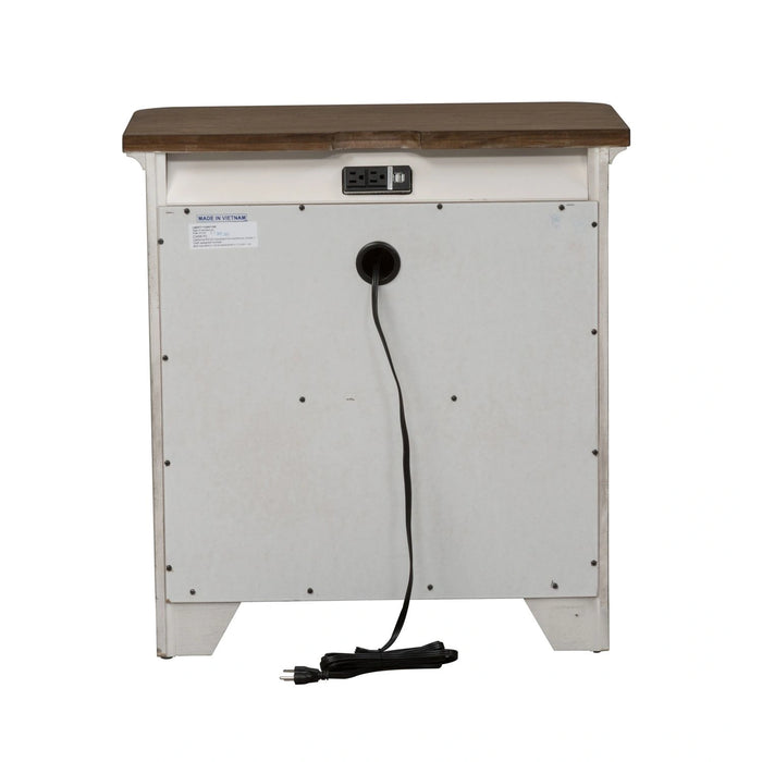 Farmhouse Reimagined Drawer Nightstand in Antique White image