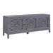 Marisol 65 Inch 3 Door Accent TV Stand in Weathered Honey and Soft Wash Gray image