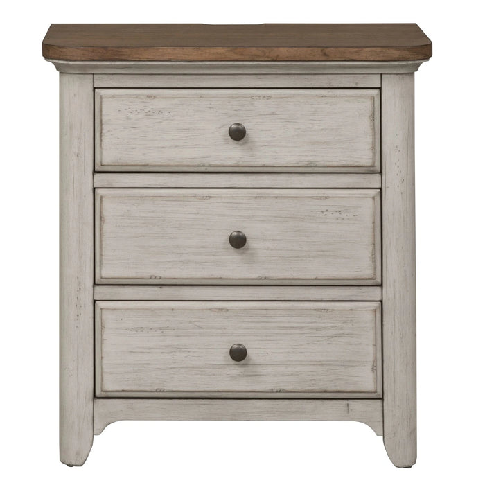Farmhouse Reimagined Drawer Nightstand in Antique White image