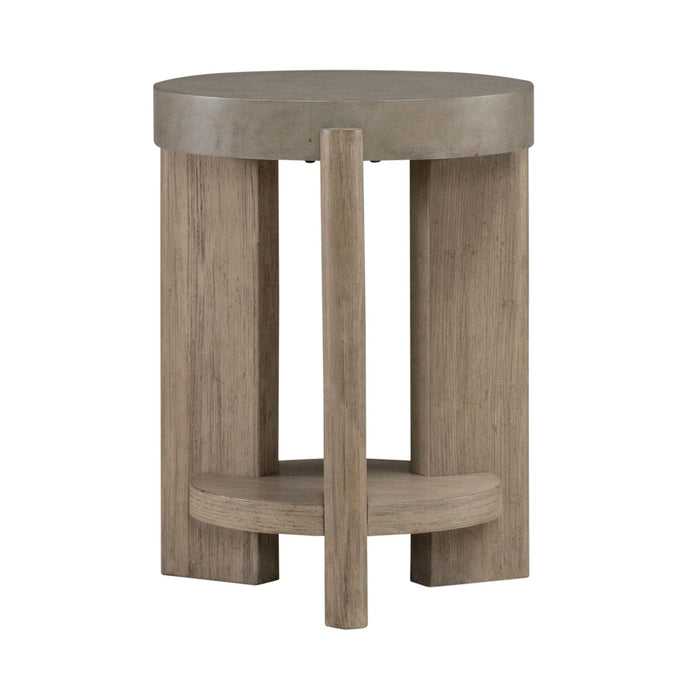 Affinity Chairside Table in Dusty Taupe with Concrete Top image