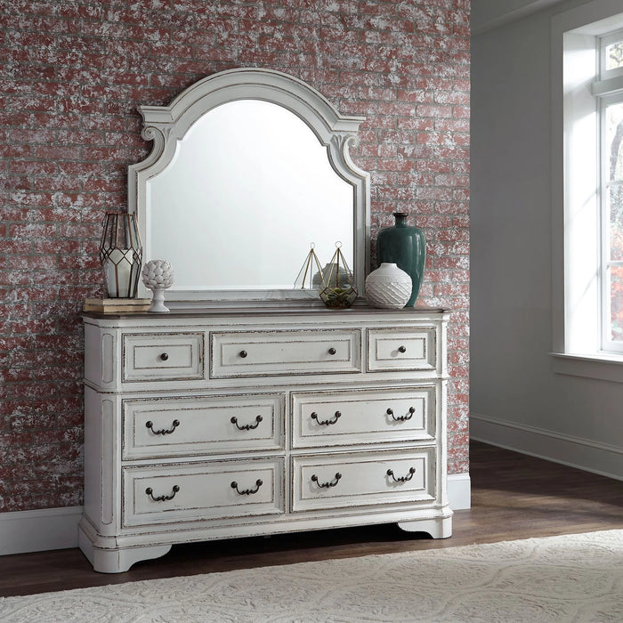 Magnolia Manor King California Panel Bed, Dresser & Mirror, Night Stand image