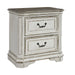Magnolia Manor Two Drawer Nightstand in Antique White image