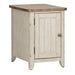 Farmhouse Reimagined Door Chair Side Table w/ Charging in Antique White image
