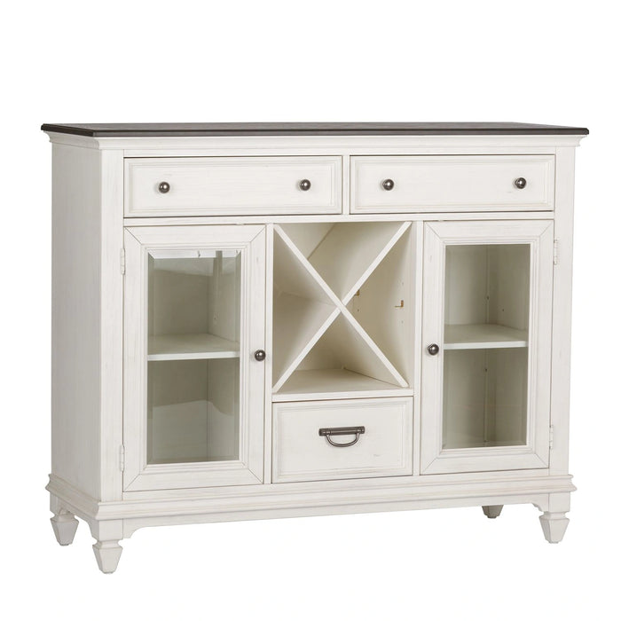 Allyson Park Buffet in White with Charcoal image