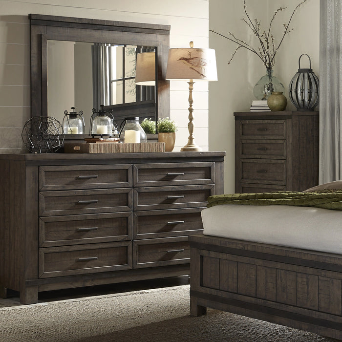 Thornwood Hills Two Sided Storage Bed, Dresser & Mirror, Night Stand image