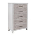 Backroads Drawer Chest in Weathered White/Parchment Brown image