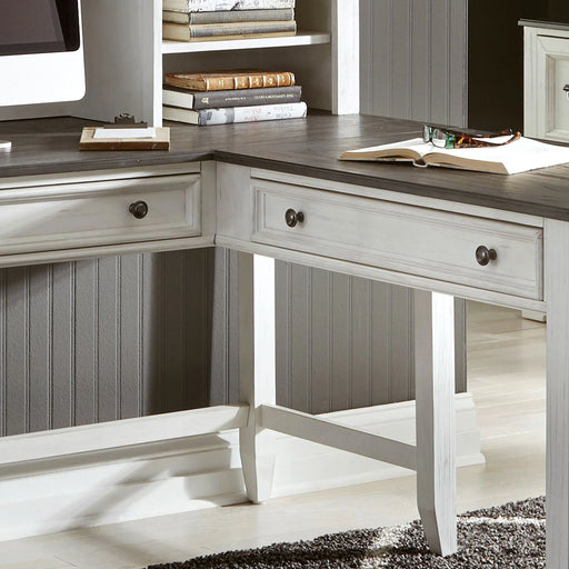 Allyson Park Right Turn Writing Desk in Wirebrushed White image