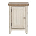 Farmhouse Reimagined Door Chair Side Table w/ Charging in Antique White image