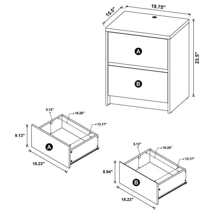 Westpark Nightstand with LED Lighting