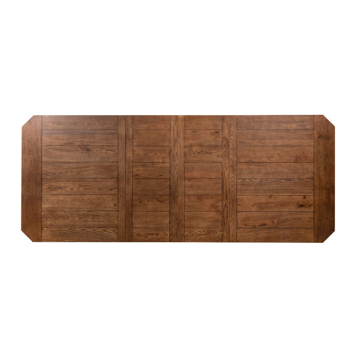 Hearthstone Rectangular Leg Table in Rustic Oak Finish image