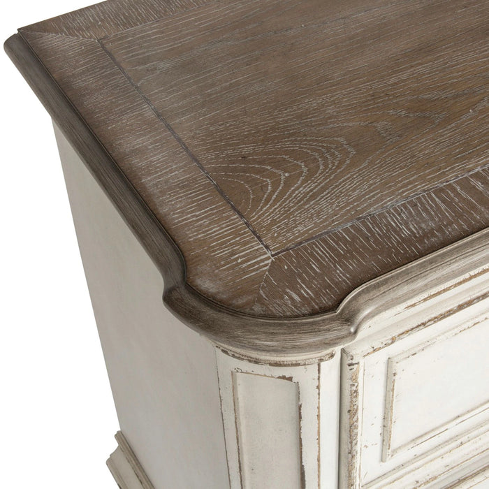 Magnolia Manor Two Drawer Nightstand in Antique White image