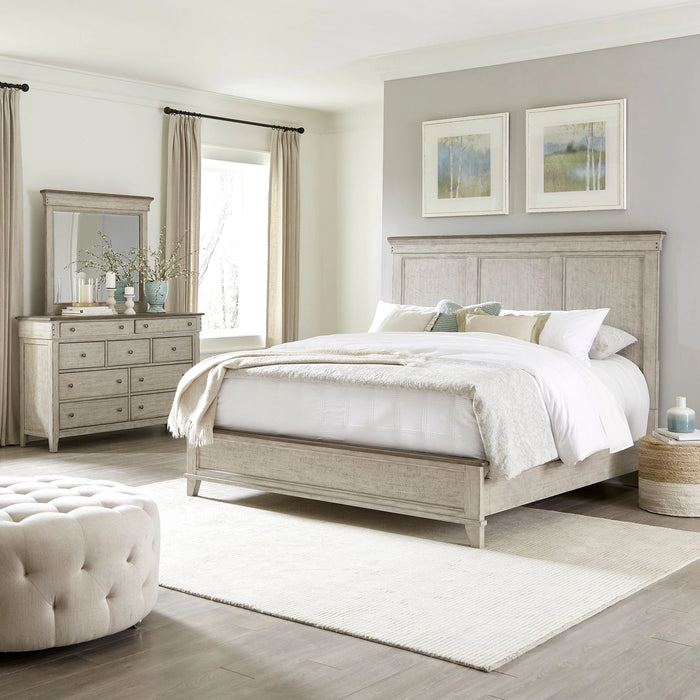Ivy Hollow King Panel Bed, Dresser & Mirror image