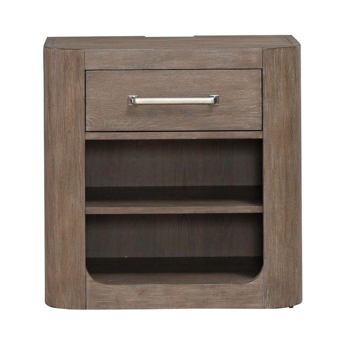 South Bend Open Nightstand w/ Charging Station in Burnished Clay image