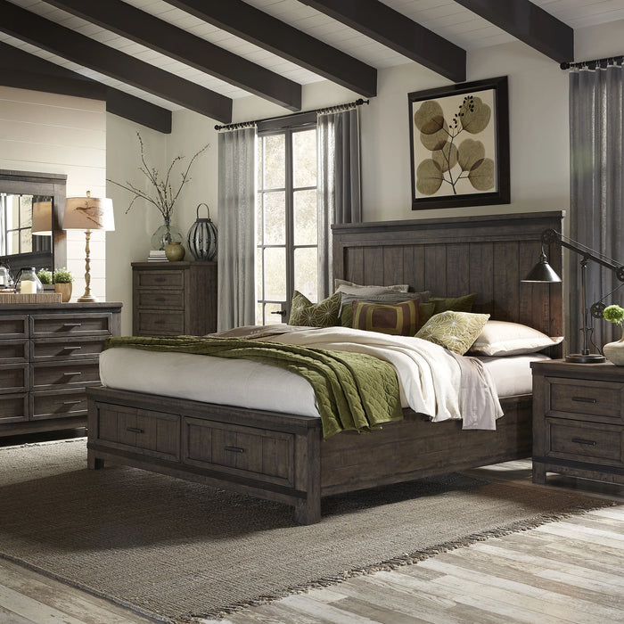 Thornwood Hills King Storage Bed, Dresser & Mirror, Night Stand image