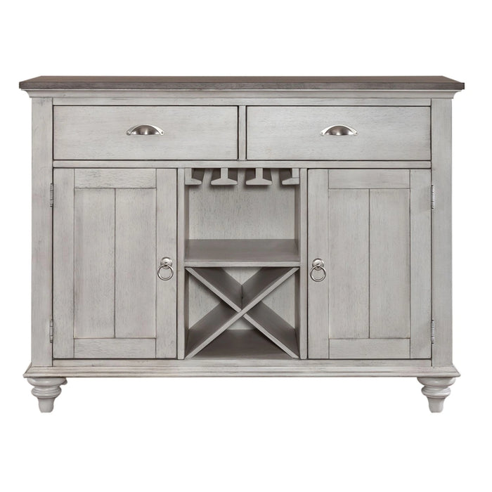 Ocean Isle Buffet in Antique White with Weathered Pine image