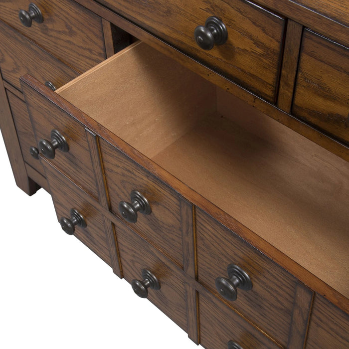 Grandpas Cabin King California Sleigh Bed, Dresser & Mirror image