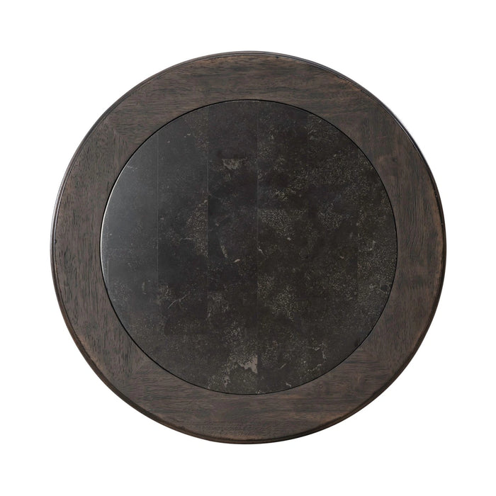 Paradise Valley Round Chairside Table in Saddle Brown image